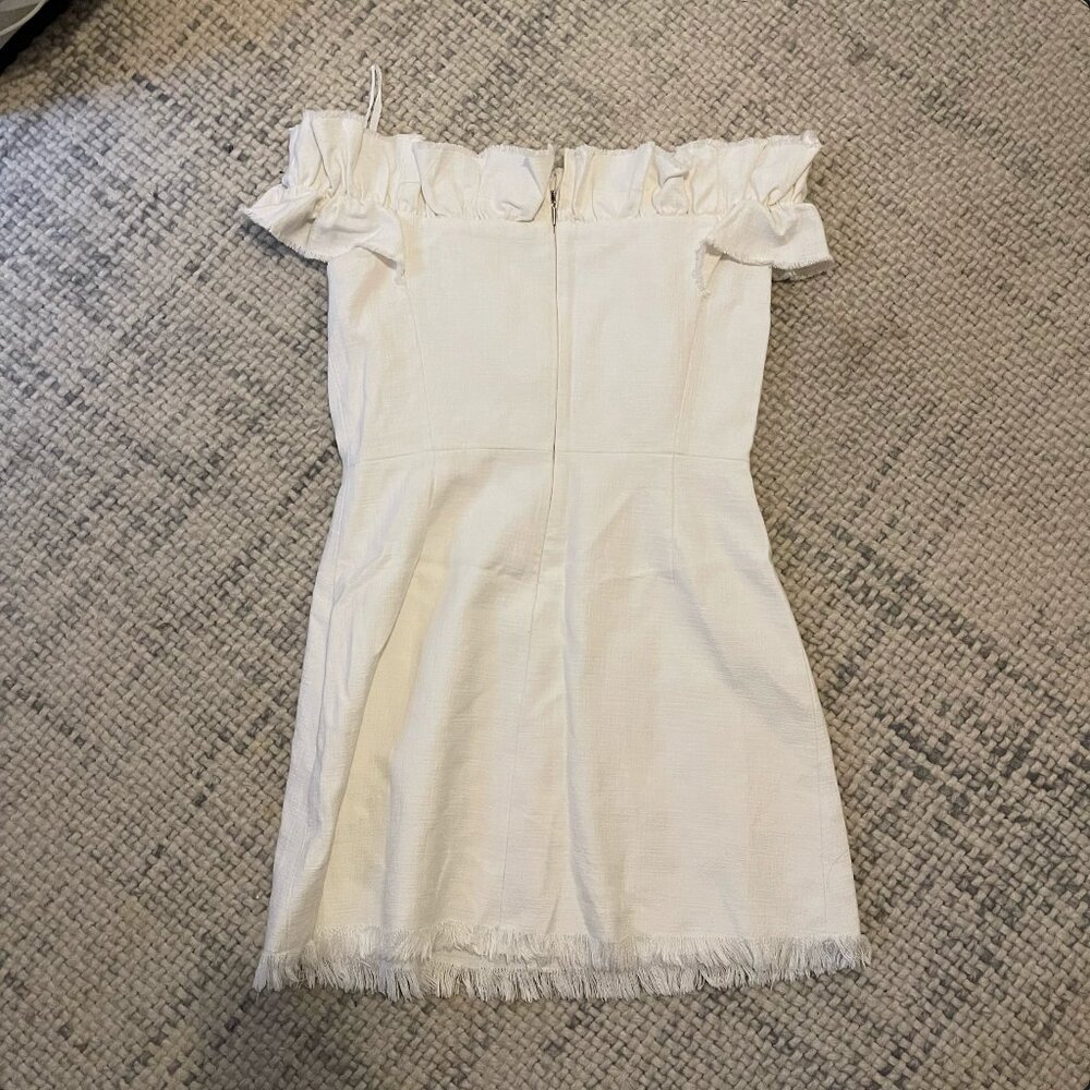 Rebecca Taylor Fringed Off-The-Shoulder Dress - Picture 5 of 6